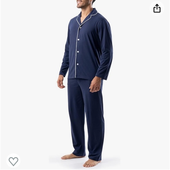 New with tags Men izod two-piece sleepwear navy color size m - Picture 3 of 6